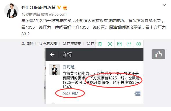 黄金避险情绪减弱持续箱体震荡，今日1340遇阻则空