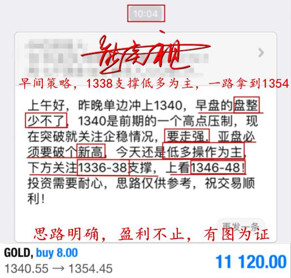 熊炎祖：4.12黄金单边25个点，再度完美预测，你还在犹豫什么？