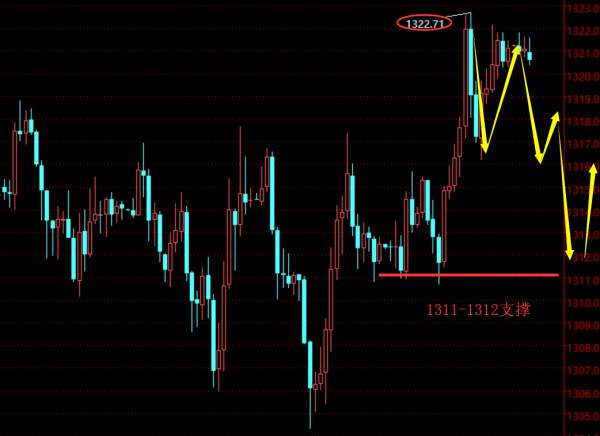 贺纳金海：冲高上破不延续，早间1322直接空
