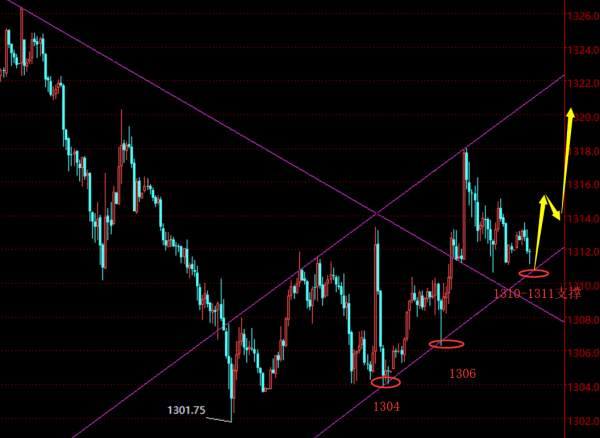 贺纳金海：黄金进入反弹阶段，早间1311直接多