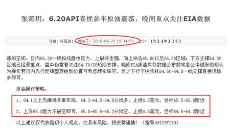张菀玥：6.20原油66空完美狙击，黄金维持震荡空为主