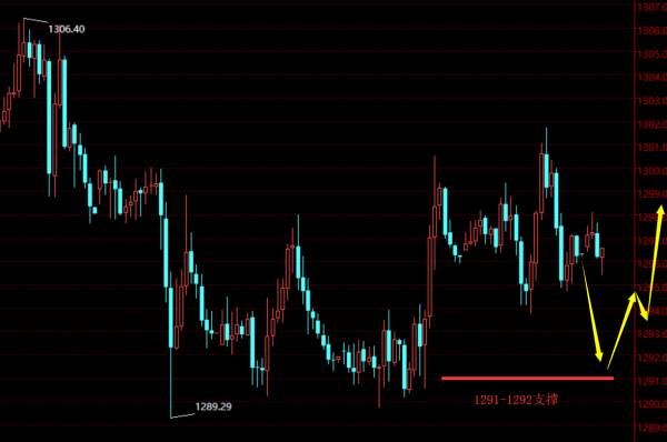 贺纳金海：昨日1294多单获利，今天依托1292继续多