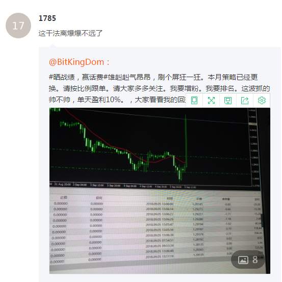 坚定所有跟随者复制@bitkingdom交易员的信心报告