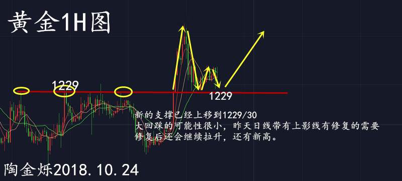 陶金烁：黄金大结构仍是看多，欧盘1230已入场多单