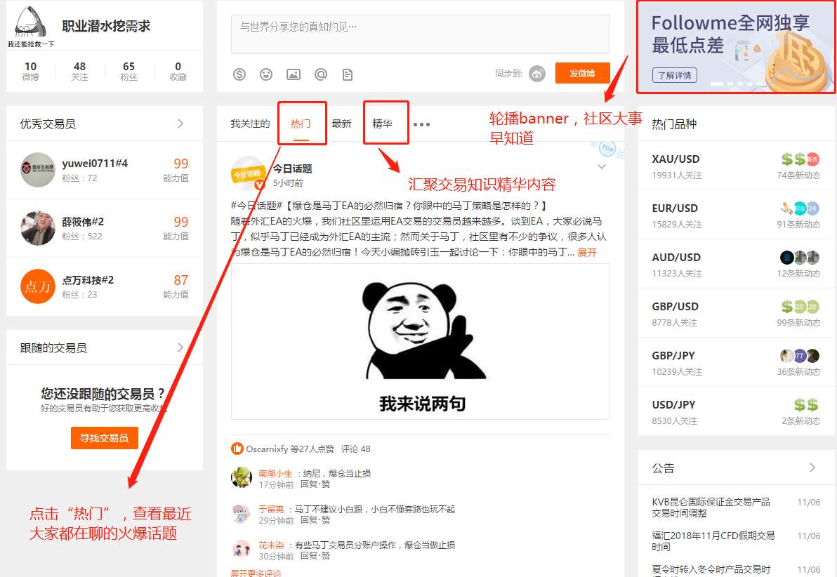 【玩转汇友圈宝典】欢迎来到Followme交易社区，开启交易进阶之旅
