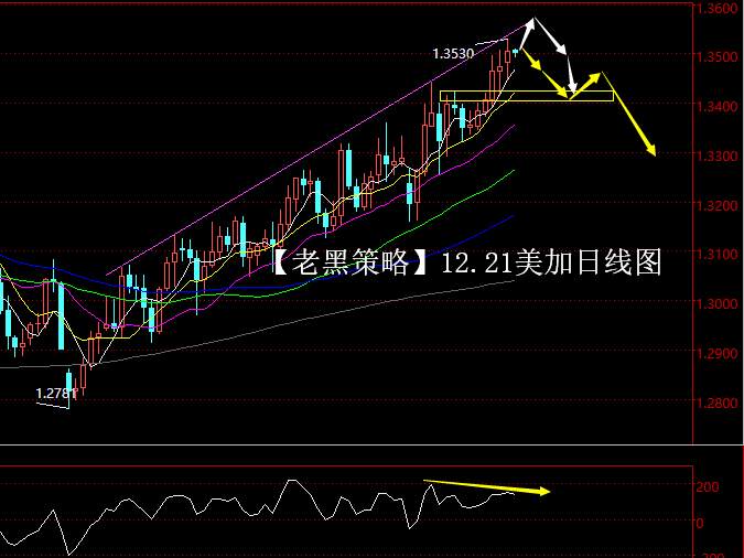 【老黑策略】12.21外汇操盘策略