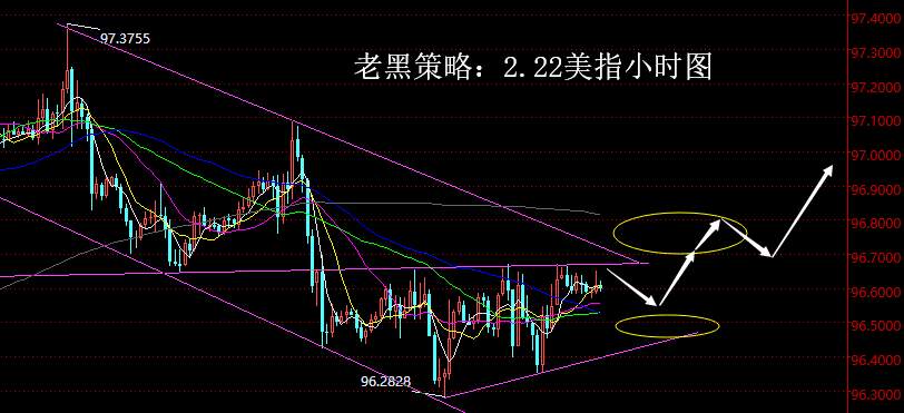 老黑策略：2.22外汇分析策略