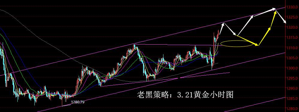 老黑策略：3.21黄金分析策略