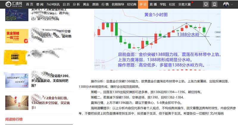 叶海锐：7.3行情发生改变，所有空单均要离场!