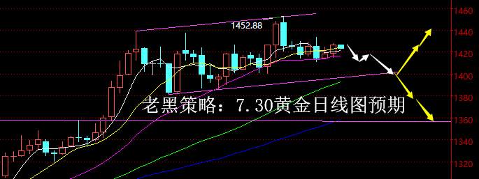 老黑策略：7.30黄金分析策略