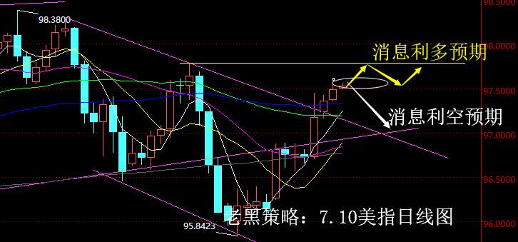 老黑策略：7.10外汇分析策略