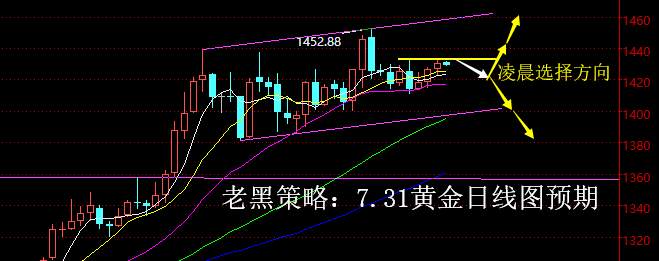 老黑策略：7.31黄金分析策略