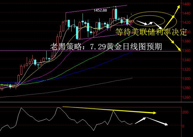 老黑策略：7.29黄金分析策略