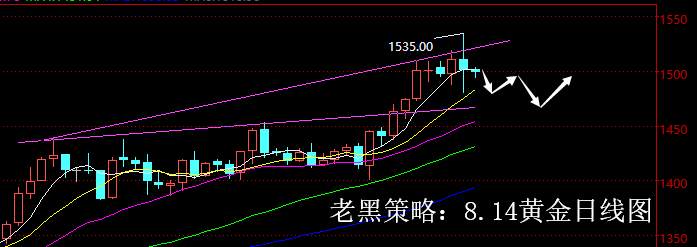 老黑策略：8.14黄金分析策略