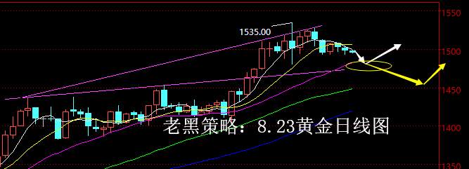 老黑策略：8.23黄金分析策略