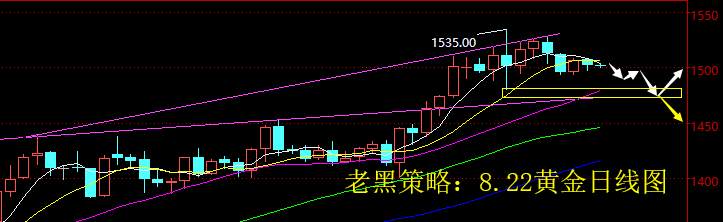 老黑策略：8.22黄金分析策略