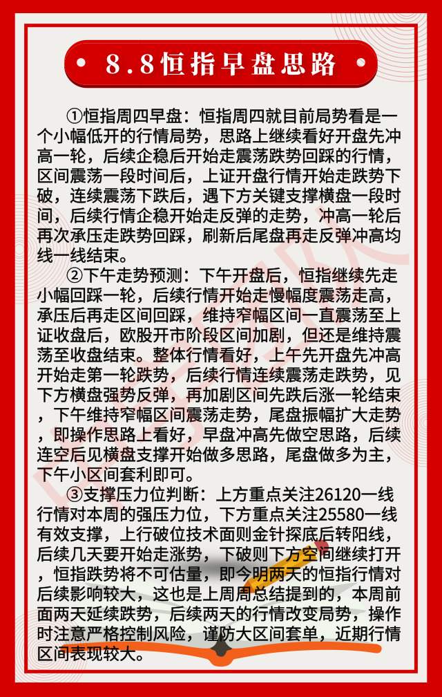 踏浪点神：8.8恒指早盘分析及最新资讯
