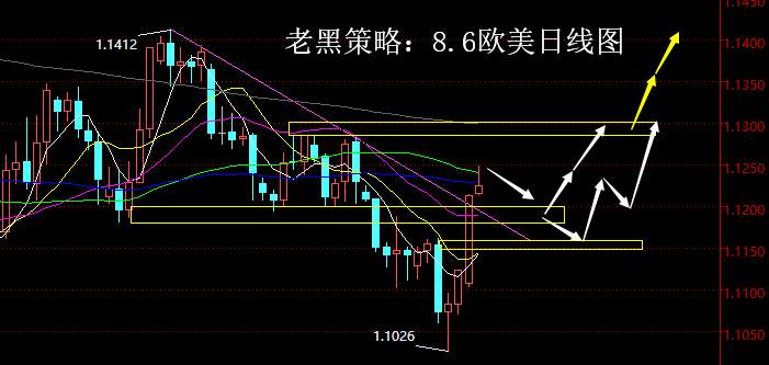 老黑策略：8.6外汇分析策略