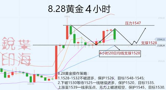 叶海锐：8.28黄金回调看涨不变，后市多空操作精准布局推送。