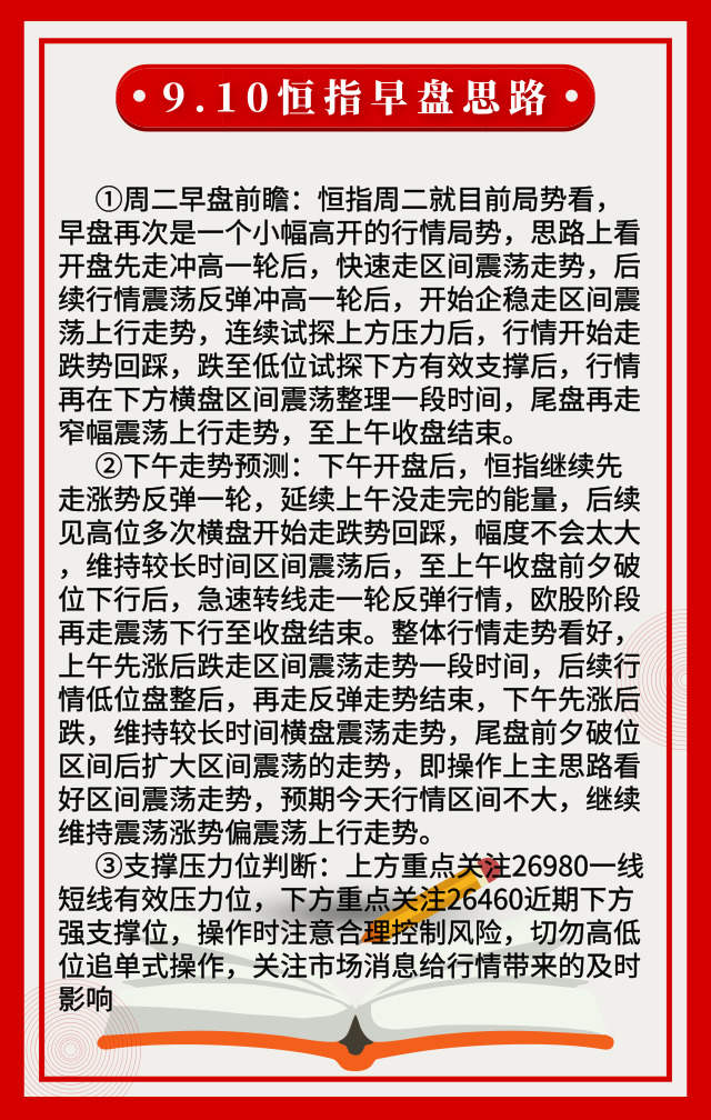 踏浪点神：9.10恒指早盘分析及最新资讯