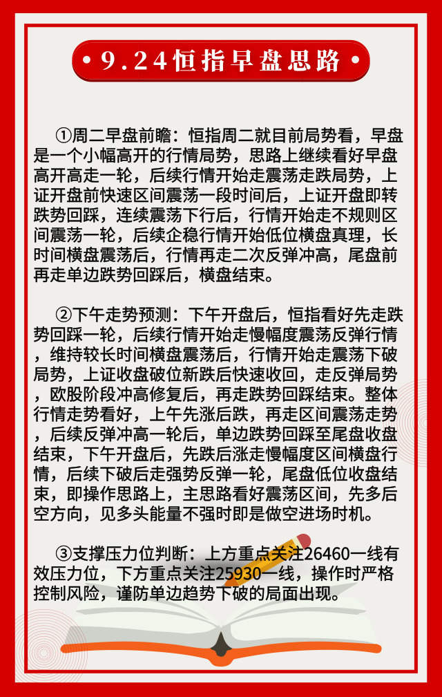 踏浪点神：9.24恒指早盘分析及最新资讯