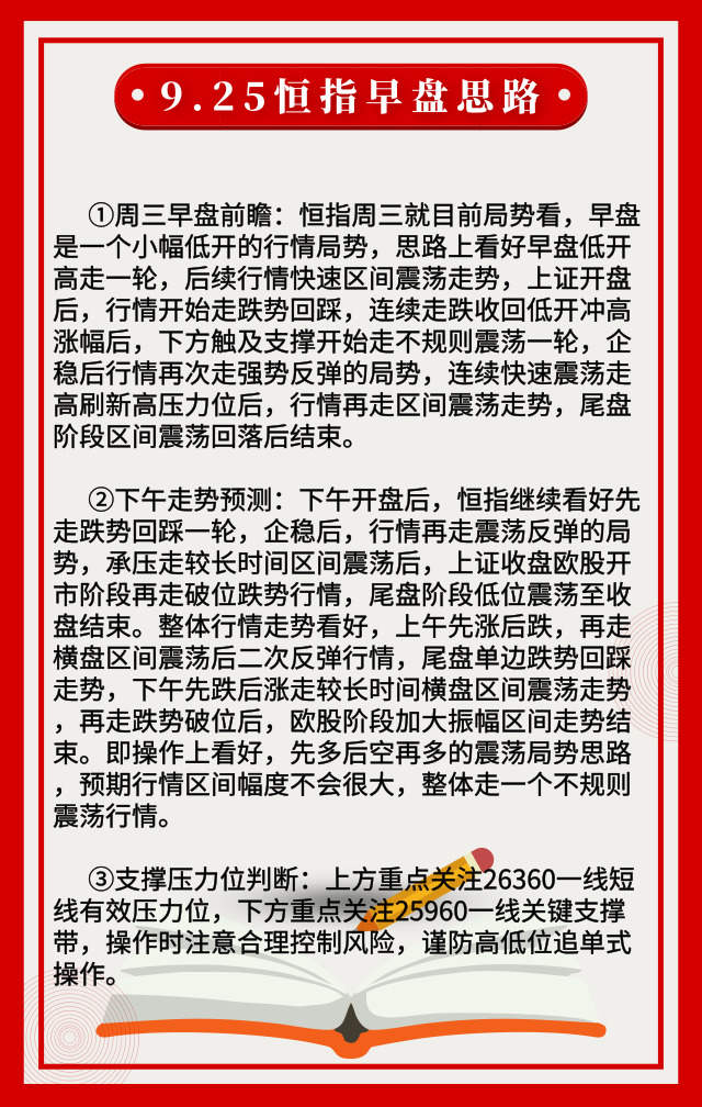 踏浪点神：9.25恒指早盘分析及最新资讯