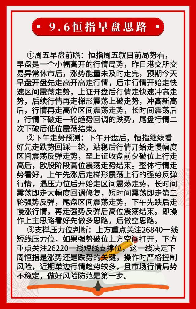 踏浪点神：9.6恒指早盘分析及最新资讯