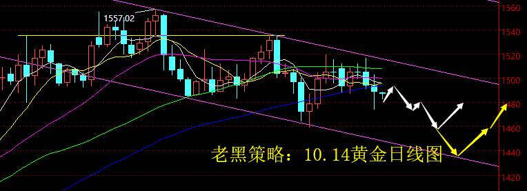 老黑策略：10.14黄金分析策略