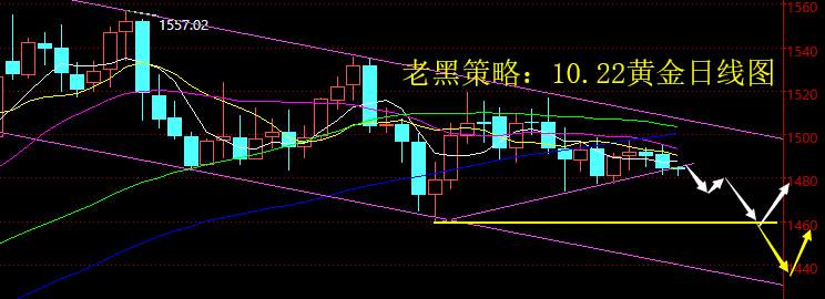 老黑策略：10.22黄金分析策略