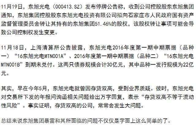 格伦外汇：东旭暴雷！是揭秘还是操作？