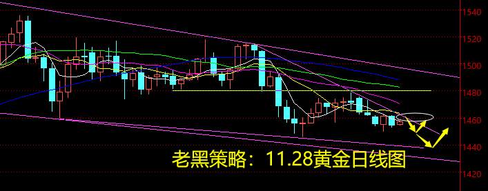 老黑策略：11.28黄金分析策略