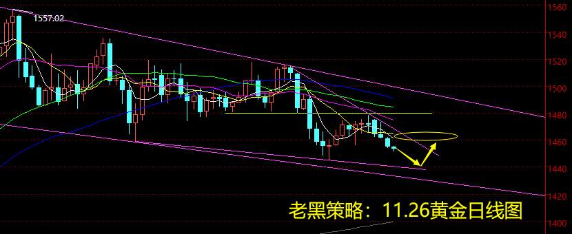 老黑策略：11.26黄金分析策略