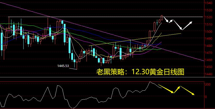 老黑策略：12.31黄金分析策略