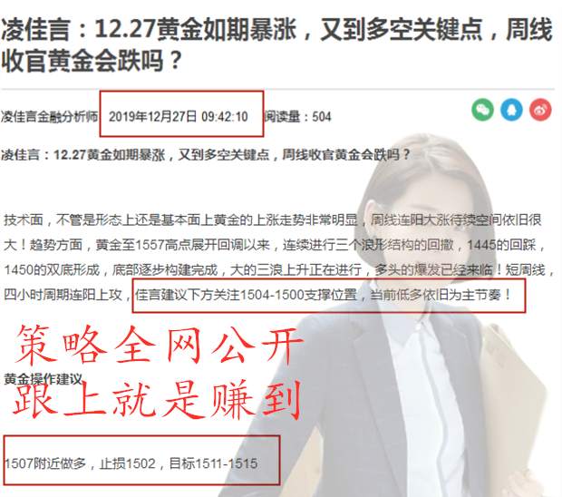 凌佳言:12.28周线收官震荡收尾,下周黄金还会跌吗?内附一周总结