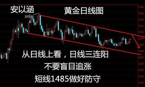 安以涵：12.12早间黄金还会涨吗？反弹留意1485防守