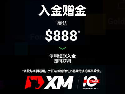 已开启 — XM圣诞季限时优惠，最高享$888入金赠金