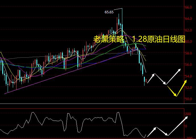 老黑策略：1.28晚盘原油分析策略