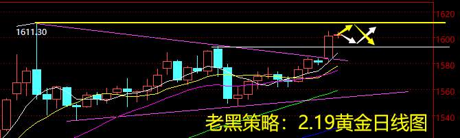老黑策略：2.19黄金分析策略