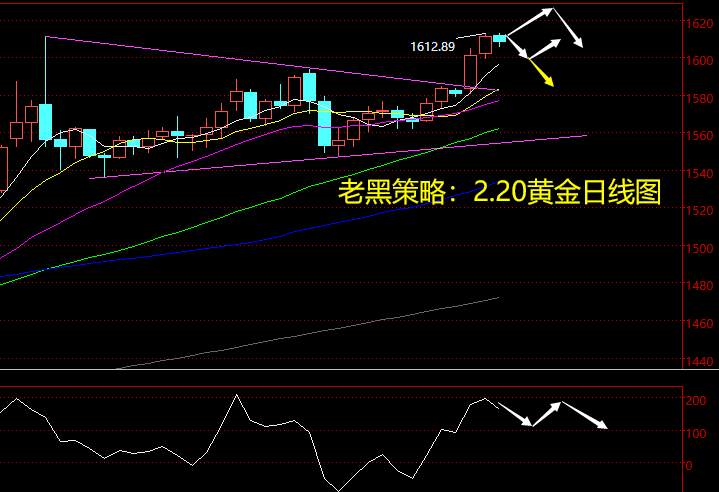 老黑策略：2.20黄金分析策略