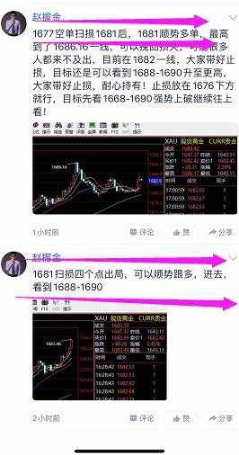 赵握金2.24号黄金白盘行情回顾！