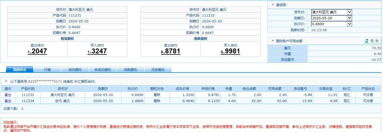 外汇期权交易纪律3.7号