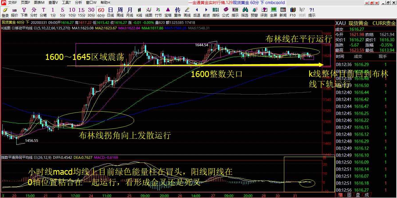 赵握金3.31号黄金技术解析！