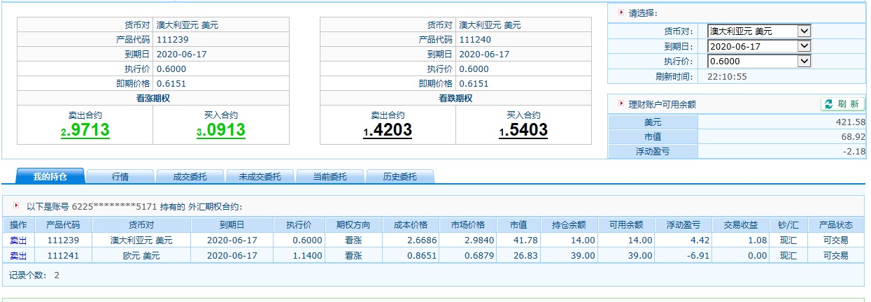 外汇期权交易3.30号