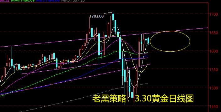 老黑策略：3.30黄金分析策略