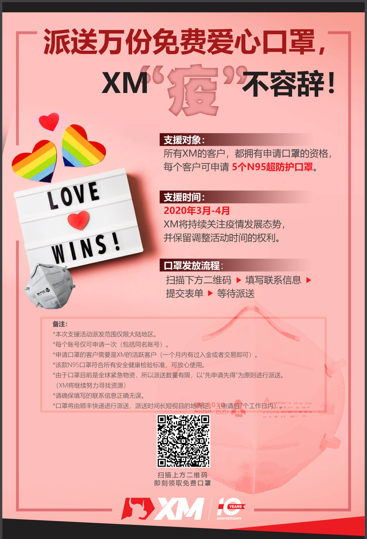XM向世界卫生组织捐款共同对抗新冠病毒！
