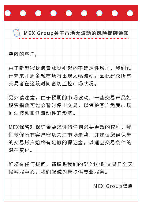 mex group-关于市场大波动的风险提醒通知