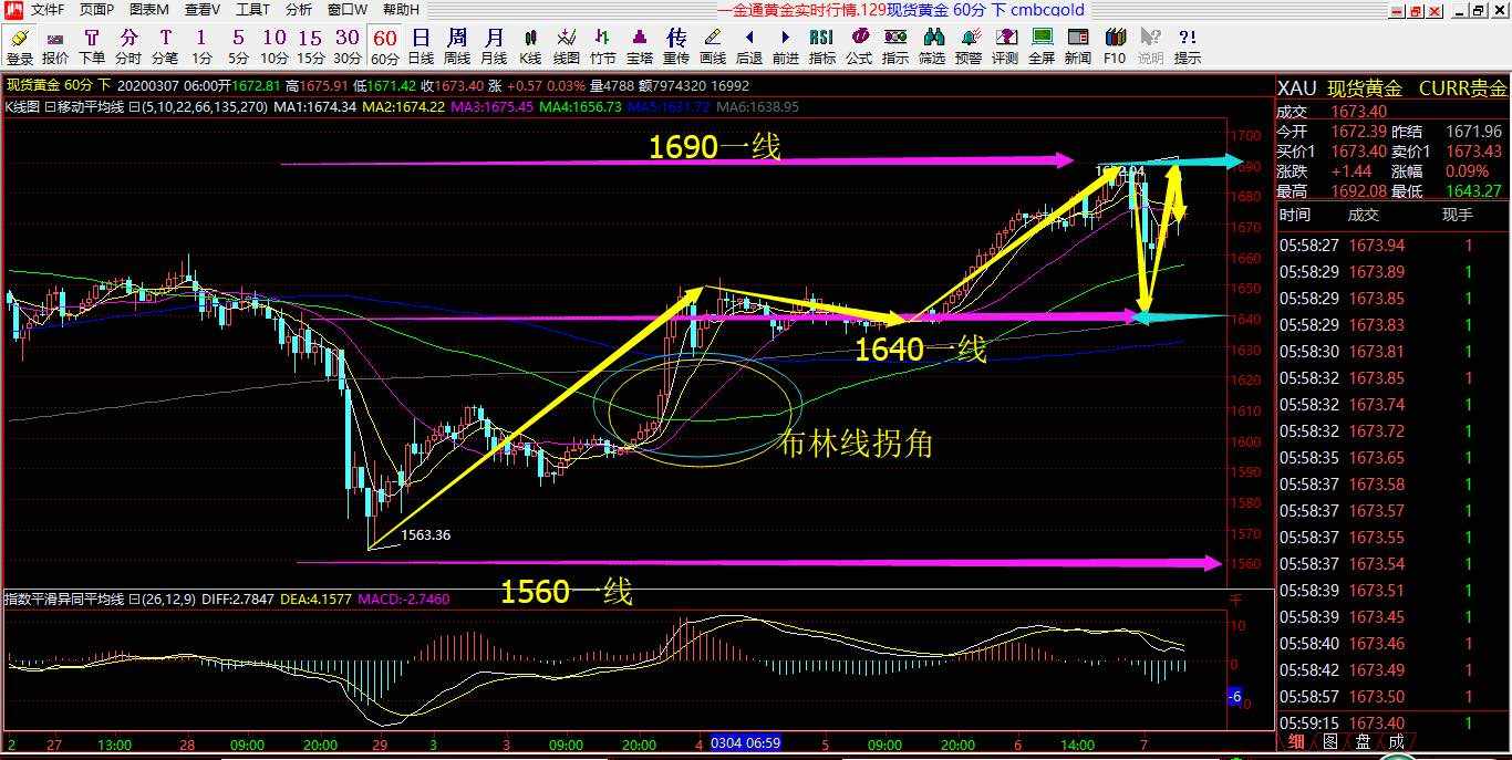 赵握金3.2-3.6黄金行情回顾以及策略复盘！