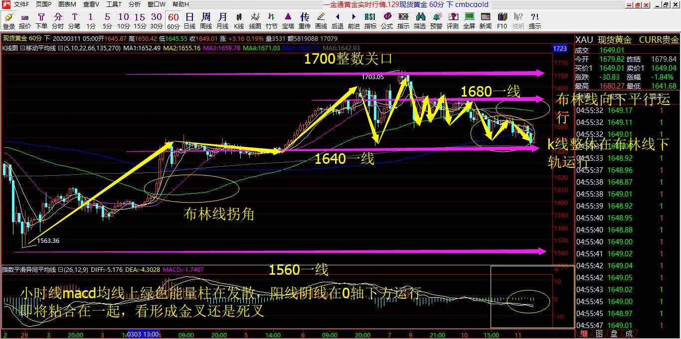 赵握金3.11号黄金精准预判以及操作建议布局！