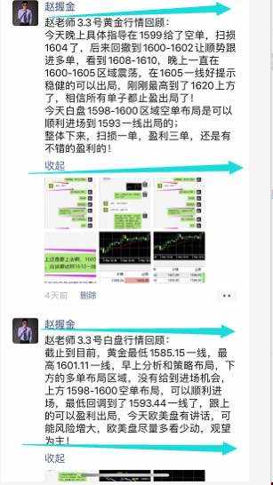 赵握金3.2-3.6黄金行情回顾以及策略复盘！