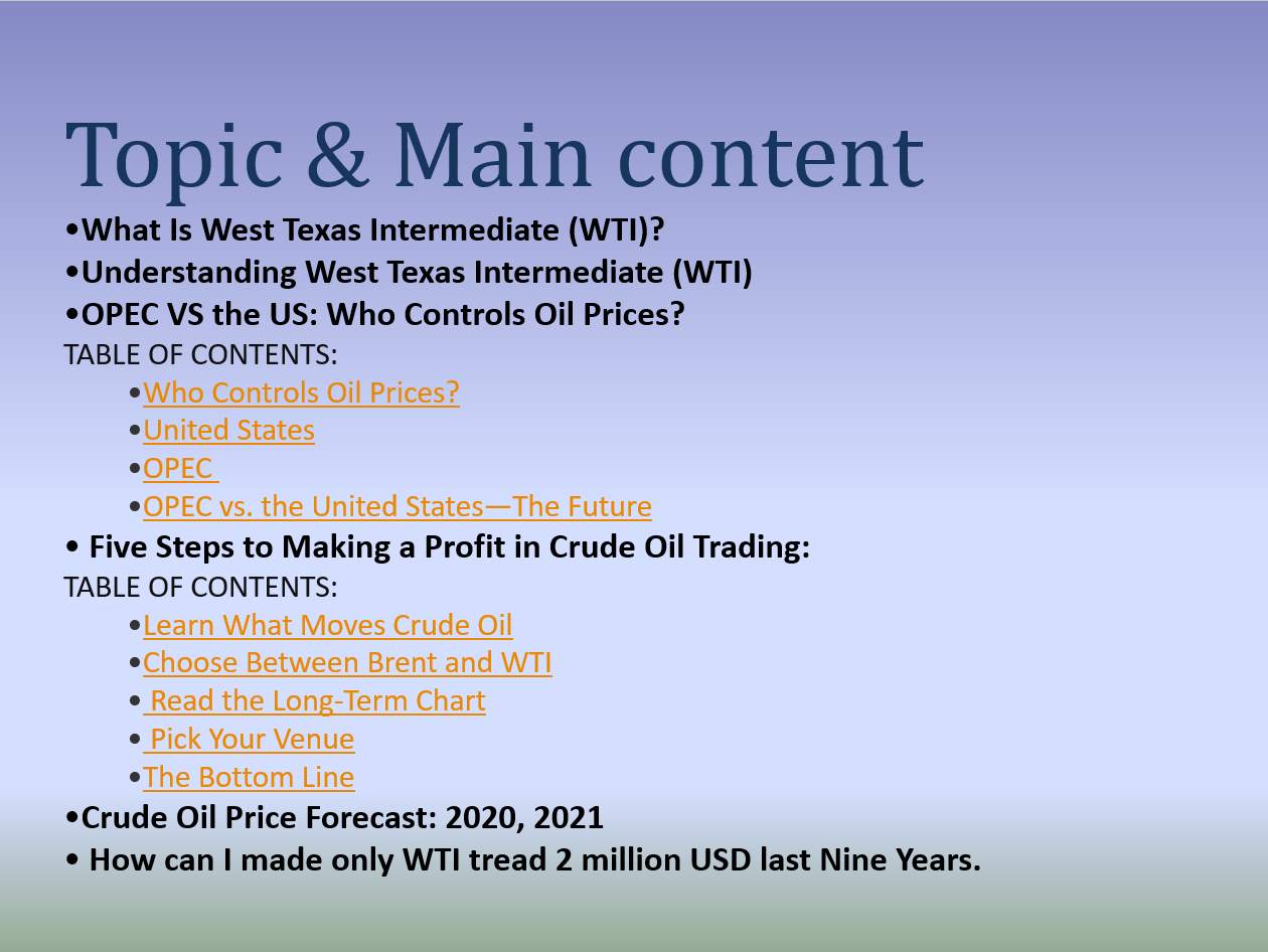 How I Made $2,000,000 Trading WTI -Part One